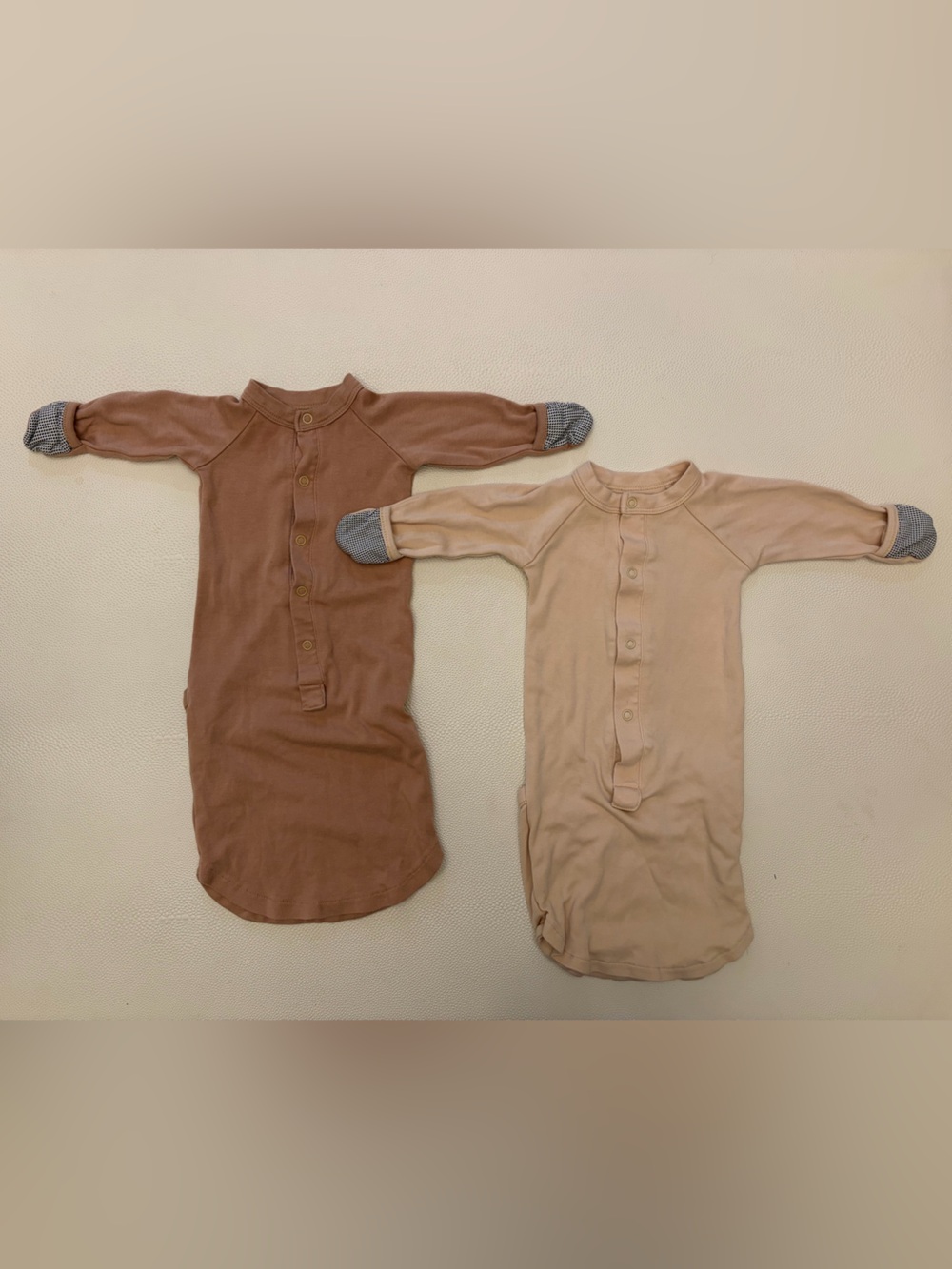 TWO Goumi Kids Sleepers- 0-3mo- EUC